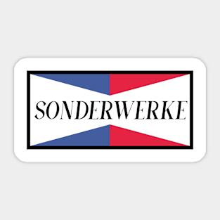 SONDERWERKE LOGO BOX TYPEFACE Sticker